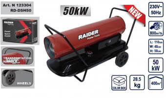 Aeroterma pe motorina 50KW, Raider RD-DSH50