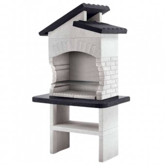 Agrieuro K604105 Gratar pentru gradina / terasa Palazzetti Procida, din material refractar, ustensile gratar, grill inox inclus, 192x110x71 cm