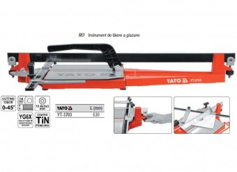 Aparat de taiat gresie lungime 630mm, YATO, YT-3703