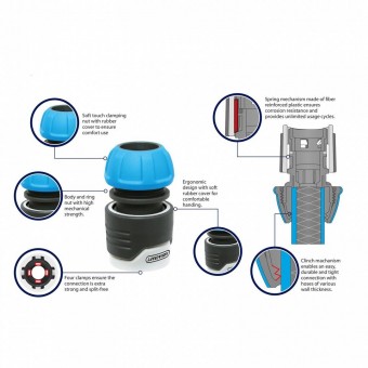Aquacraft sk-256201 Mufa furtun cu conexiune rapida Aquacraft Soft-Touch, 13 mm