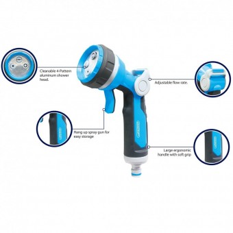 Aquacraft sk-256333 Pistol de gradina, Aquacraft ErgoPlus, Multi-Jet, 4 jeturi