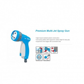 Aquacraft SK-256641 Pistol pentru stropit Aquacraft 770460 Premium Multi-Jet, 5 niveluri de ajustare debit