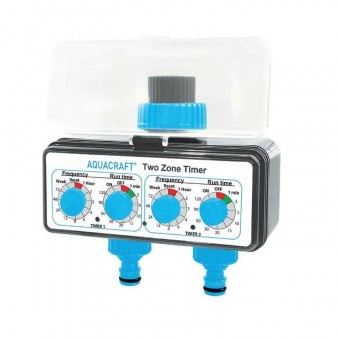 Aquacraft SK-256792 Programator pentru irigatii Aquacraft 290160, 2 x zone, prindere 3/4, 2xAA