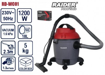 Aspirator umed uscat 1200W, Raider RD-WC01