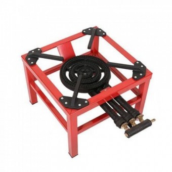 BEM BEM-1344 Arzator pe gaz, TSQB09-TC, rama de otel si arzator fonta, 3 focuri, 12.2 kW