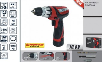 Bormasina cu acumulator Lithium-Ion 10.8V, Raider RD-CDL04