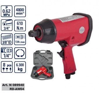 Cheie pneumatica de impact 3/4, 610Nm, Raider RD-AW04, 