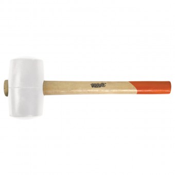 Ciocan cauciuc alb maner lemn 340g, Gadget 241160