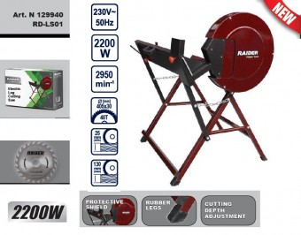 Circular cu suport pentru taiat busteni 2200 W, 405mm, Raider RD-LS01