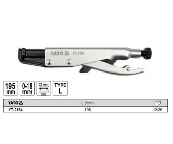 CLESTE AUTOBLOCANTA TINICHIGERIE TIP L 0-18MM, YT-2164