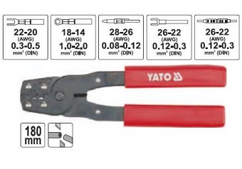 CLESTE SERTIZAT CONECTORI 180MM, YATO YT-2255