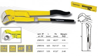Cleste suedez 2 gura 45º, 67mm, TopMaster