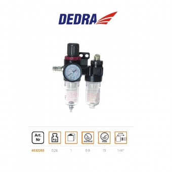 Dedra A532203 Filtru aer cu lubrificator si decantor 1/4, Dedra A532203