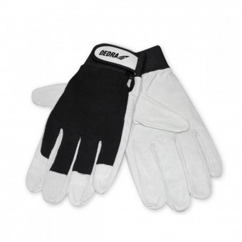 Dedra DED-BH1010R10B Mănuși de protecție din piele de porc pe palme, Dedra negru, marimea 10