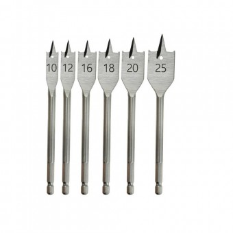 Dedra DED-WDAS06 Set 6 burghie plate pentru lemn Dedra WDAS06, 10-25 mm