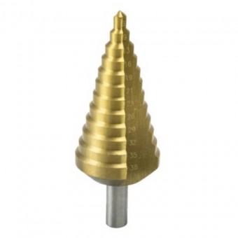 Dedra WMST0638 Burghiu in trepte pentru metal Dedra WMST0638, HSS, TiN, 6-38 mm