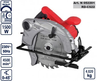 Ferastrau circular 1500W, Raider RD-CS22