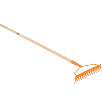 FLO 35757 Grebla cu 12 dinti si coada lemn 130 cm