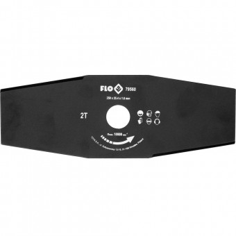 FLO 79560 Cutit motocoasa cu doi dinti, Flo, 25.4 x 250 mm