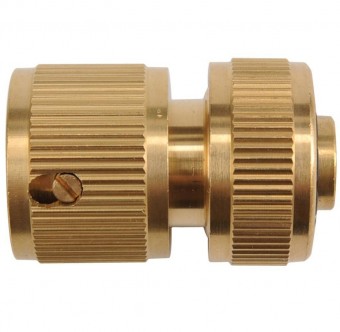 FLO 89101 Conector furtun cu stop Flo 89101, Alama, 1/2 inch