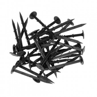 FLO 91061 Set 100 cuie pentru folie agrotextila, Flo, diametru 31 mm, lungime 150 mm