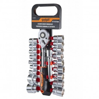 Gadget 330579 Set tubulare cu clichet, 1/2, 8-27mm, 20 bc