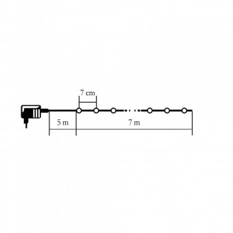 Home KTL 108/WH Instalatie lumini exterior 100 LED-uri, Home KTL 108/WH, 7 m, IP44, Senzor de lumina