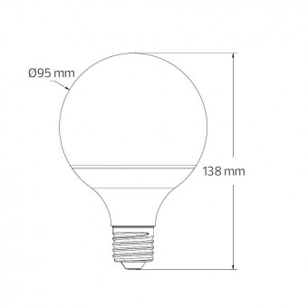 Horoz 001-019-0016 Bec Led Globe-16, lumina rece 3000K, 16W, 1400 lm, E27