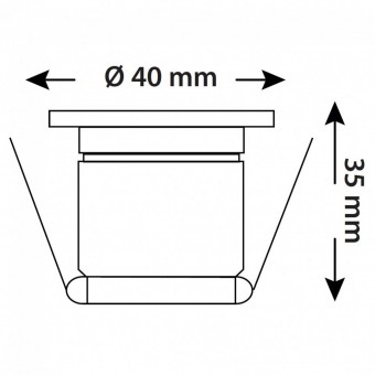 Horoz 016-038-0001 Spot Led Laura Mat Chrome, 1W, 70lm, lumina neutral 4200K, patrat, 85-265V, Aluminiu