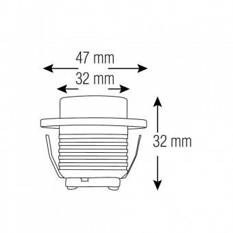 Horoz 016-042-0003CHROME Spot Led Bella Mat Chrome, 3W, 125lm, lumina neutra 4200K, patrat, 85-265V, Aluminiu, Argintiu
