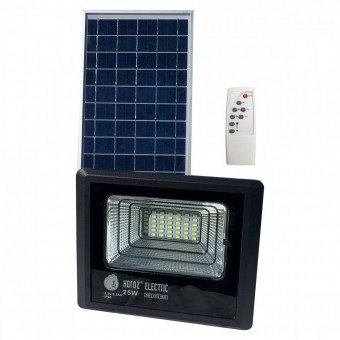 Horoz 068-012-0025/6400K Proiector cu panou solar Tiger-25, Li-Ion, telecomanda, 25 W, 465 lm, lumina rece, IP65, aluminiu
