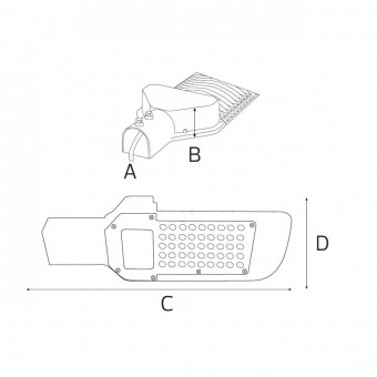 Horoz 074-005-0200 Lampa pentru iluminat stradal Orlando-200, 200W, 17594 lm, corp aluminiu, 85-265V, IP65, SMD led