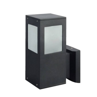 Horoz 075-015-0002 Lampa de gradina Kavak SQ-2, corp aluminiu, de perete, 150x200x90 mm, negru, IP44