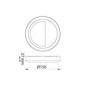 Horoz 076-013-0002 Aplica LED pentru exterior Ihlamur Dark Grey, 4200K, 2W, 65lm, 100-240V, IP65, Gri inchis