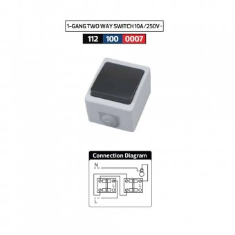 Horoz 112-100-0007 Intrerupator cap scara PT, Atom Two Way, pentru exterior, IP54