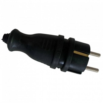 Horoz 800.400.002 Stecher cauciucat Horoz Schuko, 16A, negru, 220V