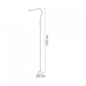 Horoz HL009L-WHITE Lampa de podea Aras White, 1.37m, Led, lumina calda, 3W