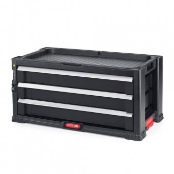Keter SK-239781 Dulap pentru scule cu 3 sertare, Keter 17199302 TOOL CHEST, 56.2 x 28.9 x 26.2cm