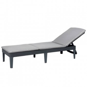 Keter SK-802336 Sezlong pentru gradina Keter Allibert Jaipur, gri, 187.5 x 58.2 x 29 cm