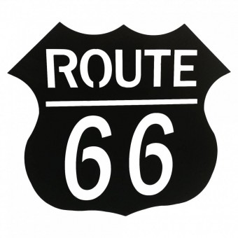 Krodesign KRO-1002/ Decoratiune perete Route 66, dimensiune 68x60 cm, negru
