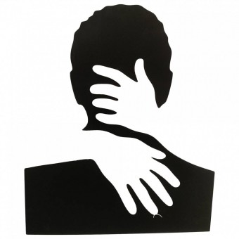 Krodesign KRO-1007 Decoratiune perete Krodesign Man Silhouette 2, lungime 48x41 cm, negru