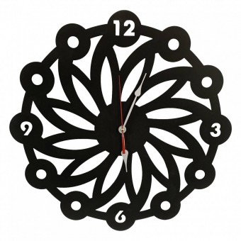 Krodesign KRO-1012 Ceas de perete metalic Krodesign Daisy, diametru 50 cm, negru