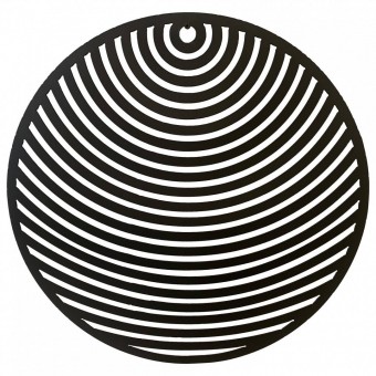 Krodesign KRO-1025 Decoratiune perete Krodesign Spiral Circle, diametru 50 cm, negru