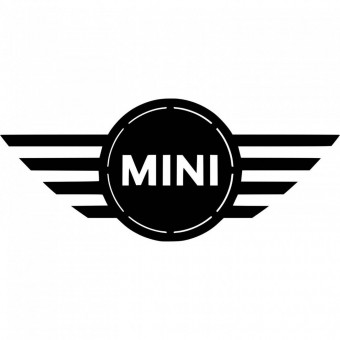 Krodesign KRO-1056 Decoratiune metalica de perete Krodesign KRO-1056, Mini Cooper, diametru 50 cm, negru, grosime 1.5 mm