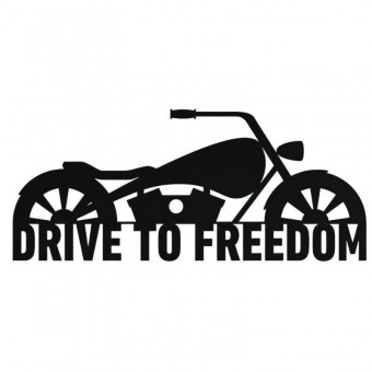 Krodesign KRO-1118 Decoratiune metalica de perete Krodesign Drive to Freedom KRO-1118, lungime 80 cm, negru, grosime 1.5 mm