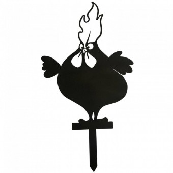 Krodesign KRO-1130 Decoratiune gradina / ghiveci Krodesign Big Chicken KRO-1130, metal, inaltime 64 cm