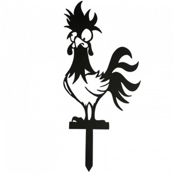 Krodesign KRO-1134 Decoratiune gradina / ghiveci Krodesign Funny Chicken KRO-1134, metal, inaltime 60 cm
