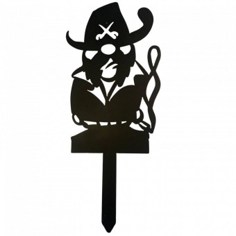 Krodesign KRO-1138 Decoratiune gradina / ghiveci Krodesign Captain Gnome KRO-1138, metal, inaltime 62 cm