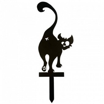 Krodesign KRO-1140 Decoratiune gradina / ghiveci Krodesign Back Cat KRO-1140, metal, inaltime 61 cm