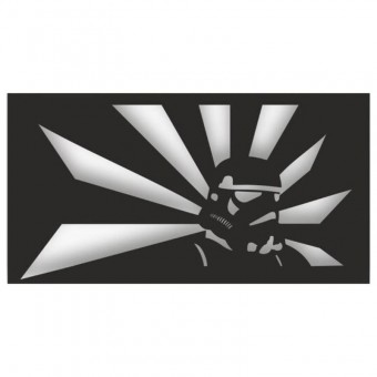 Krodesign KRO-1150/ Decoratiune metalica de perete Krodesign KRO-1150 Storm Trooper, lungime 60 cm, negru, grosime 1.5 mm